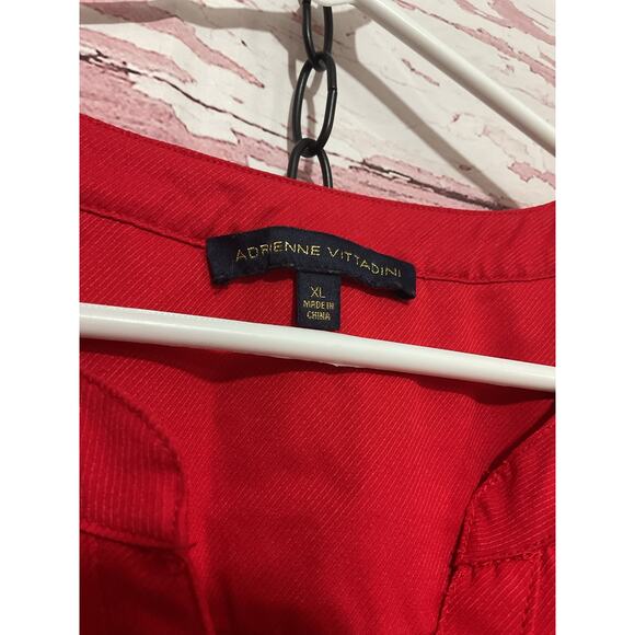 NEW Adrienne Vittadini XL Red Blouse - Picture 8 of 10